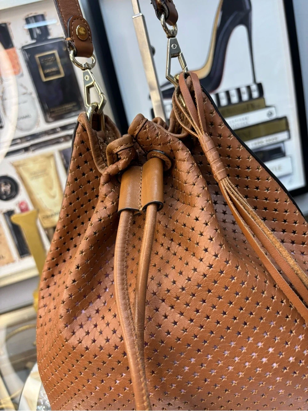 Rebecca Minkoff brown calf leather bucket bag GUC - Picture 3 of 14